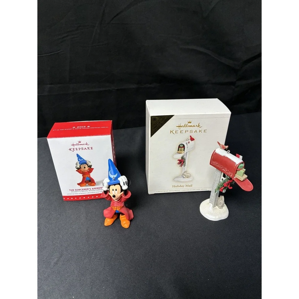 Hallmark Keepsake Disney Ornaments Sorcerer's Apprentice Mickey & Holiday Mail